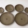 Handgemachtes Steinzeug Schüssel Set für 2 Personen in natürlicher mediterraner Keramik Optik